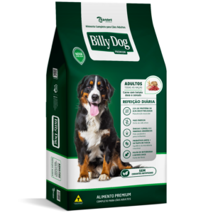 Ração Premium Billy Dog Refeição Diária 22% proteína 15kg - Sabor Carne com Batata Doce e Cereais