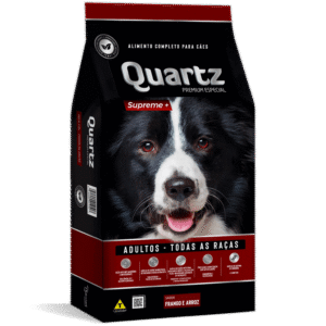 Ração Premium Especial Quartz Supreme+ Cães Adultos todas as Raças, 20Kg - Sabor Frango e Arroz