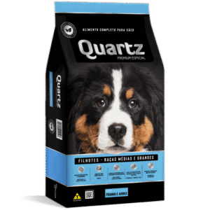Ração Premium Especial Quartz Cães Filhotes de Raças Médias e Grandes Alimento Premium Sem Corantes - Sabor Frango e Arroz 15kg