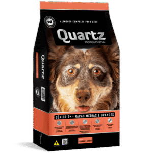 Ração Premium Especial Quartz Cães Sênior Raças Médias e Grandes - Sem Corantes - Sabor Frango e Arroz 15kg