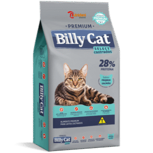Ração Premium Billy Cat Select Castrados Sabor Frango e Salmão 1kg - Sem Corantes