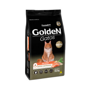 Ração Golden para Gatos Castrados Sabor Salmão 10,1kg