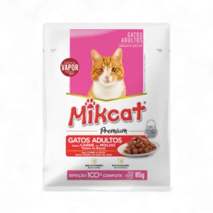 Sachê Premium Mikcat Carne ao Molho 85g
