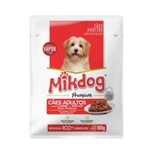 Sachê Premium Mikdog Carne ao Molho 100g