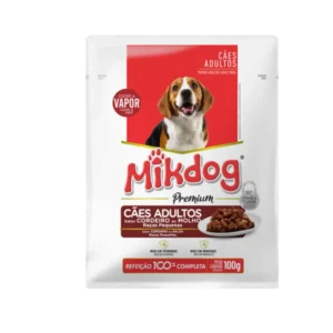 Sachê Premium Mikdog Cordeiro ao Molho 100g