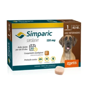 Antipulgas Simparic 120mg para Cães 40 a 60kg - 1 comprimido