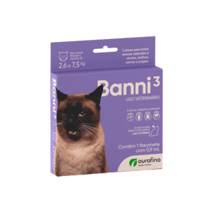 Banni 3 Antipulgas para Gatos de 2,6kg a 7,5kg 0,9 ml - 1 Pipeta