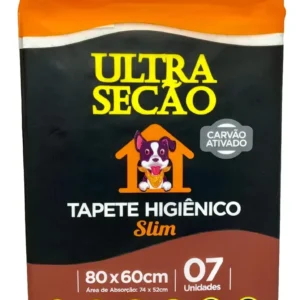 Tapete Higiênico Ultra Secão Preto 80x60 Great Pets 7 unidades