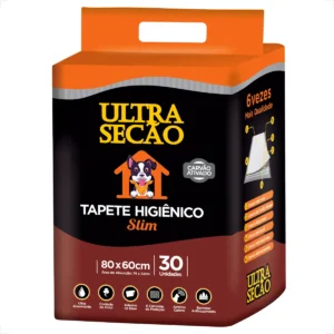 Tapete Higienico Ultra Secao Carvao Ativado 80x60cm 30 unidades