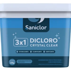 Cloro Para Piscina 3 Em 1 Crystal Clear 10kg - Saniclor