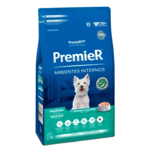 Ração Premier Ambientes Internos Cães Adultos Raças Pequenas Frango e Salmão 2,5 kg