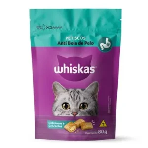 Petisco Whiskas Temptations Anti Bola de Pelo Gatos Adultos 80g