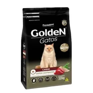 Ração Golden Gatos Castrados Sabor Carne 3 kg